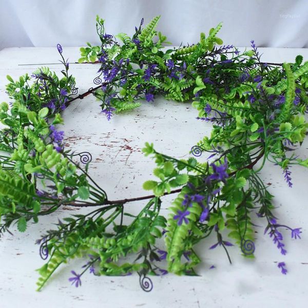

decorative flowers & wreaths 2m simulation eucalyptus vine garland simple green plant rattan wedding household decoration festive party supp