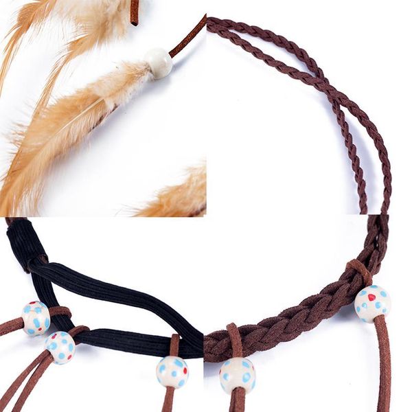 

feather headband awaytr rope crown for women headwear festival hair accessories summer beach headpieces feather qylzrr