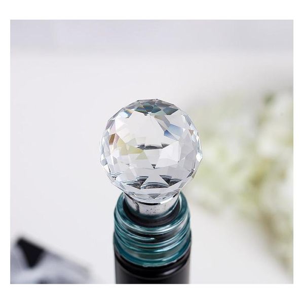 

200pcs/lot wedding favor wedding souvenirs gift crystal ball elegant red wine bottle sers party souv wmtvcw homes2011