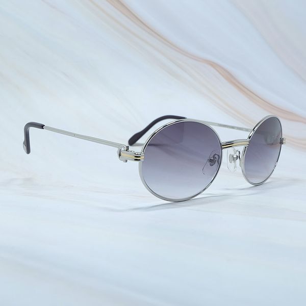 

2021 new retro round sunglasses men fashion metal sun glasses vintage shades for women party eyewear gift gafas de sol m6h4, White;black