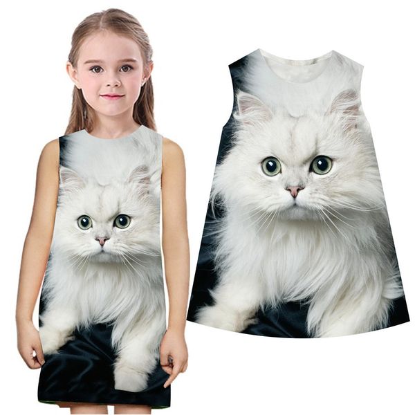 

children clothing for girls toddler nice printing beach party holiday brand girls dress summer stly new kids dress clothes t200624, Red;yellow