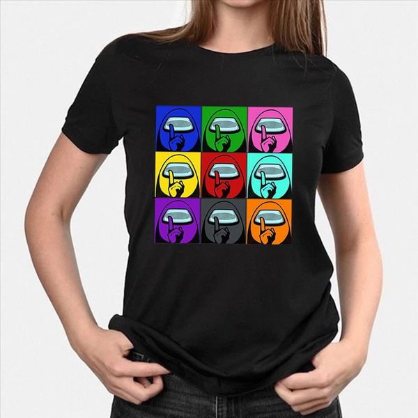 

2021 new summer among us print women tshirt casual t shirt fashion t shirt gift for lady yong girl black grey top, White