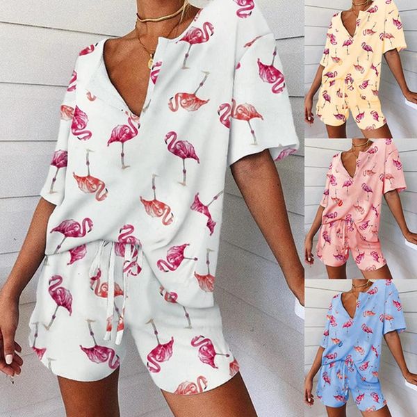 

2021 new joints female ostrich impressions will see short suit on shirts loose shorts women's clothes gox5, White