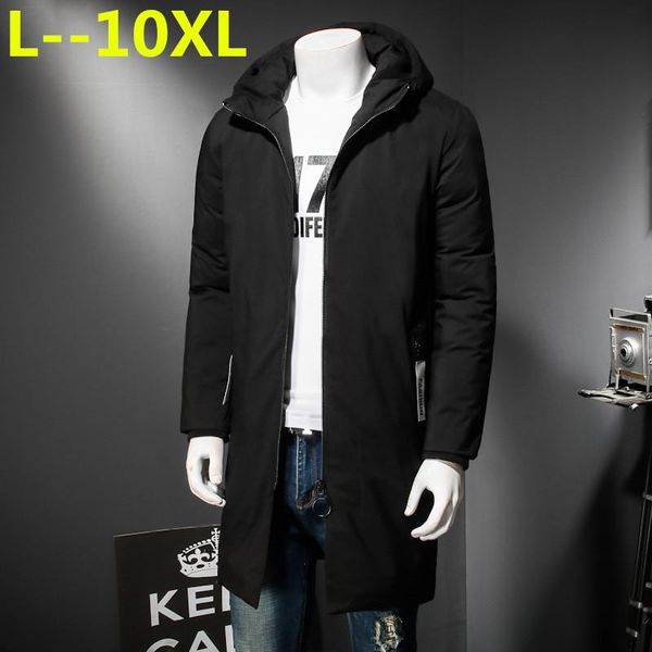 

5x 10xl 6xl new 8xl winter cotton-clad youth x-long thicken korean style cotton-padded coats men's tide leisure wear, Black