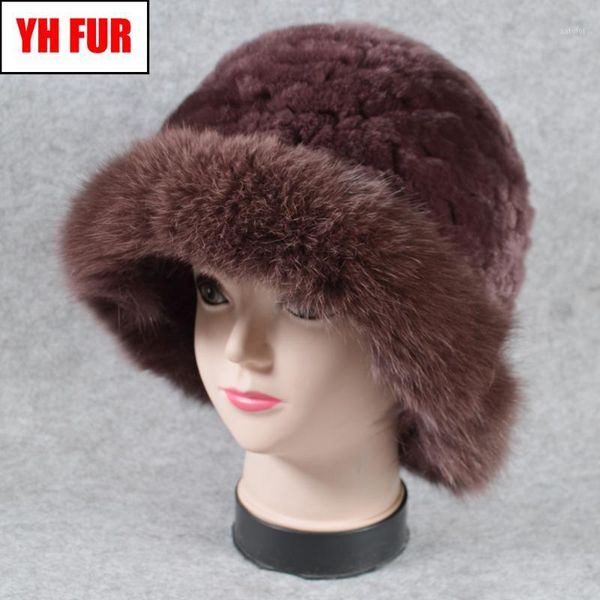 

winter warm women knitted real natural fur hat bowler solid rex fur caps beanies lady real hat skullies1, Blue;gray