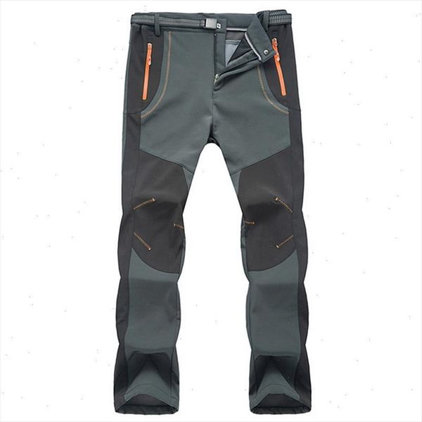 

winter warm cargo stretch pants men casual fleece snow windproof waterproof soft shell trousers male tactical work pants 5xl, Black