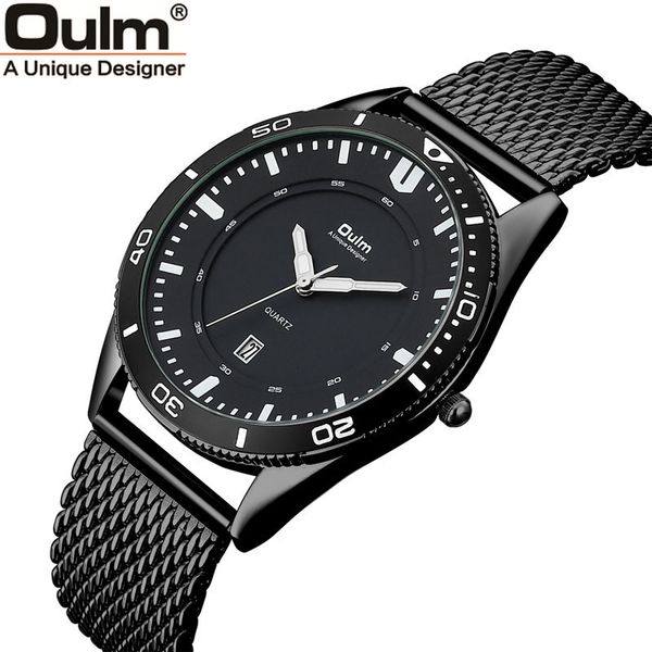

wholesale man watch business men's watch mesh stainless steel men quartz watch male clock auto date men's wristwatch relojes hombr, Silver
