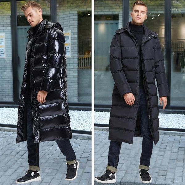 

tcyeek winter jacket men clothes thick warm long 90% white duck down coat korean casual brand men's down jacket parkas hiver 1301, Black