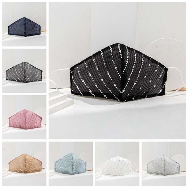 

cotton colors face 8 thin sequin masks for women cloth breathable anti-dust suncreen washable reusable mask rra3261