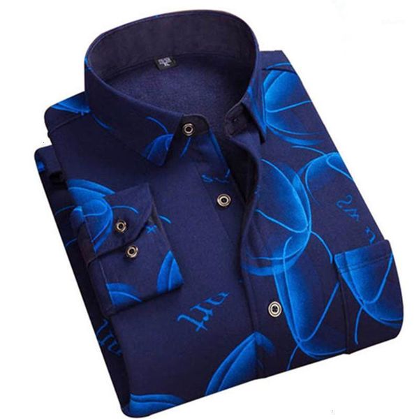 

2019 herfst and winter mode new men casual plus fluwelen fat warm shirt /men slim plaid warm polka dot shirt1, White;black