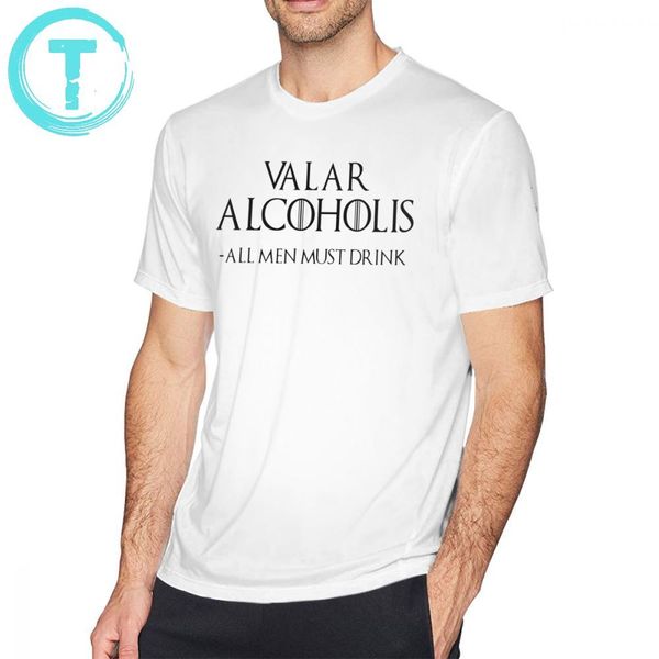

valar morghulis valar alcoholis classic awesome big printed percent man short sleeve sport hooded sweatshirt hoodie t shirt
