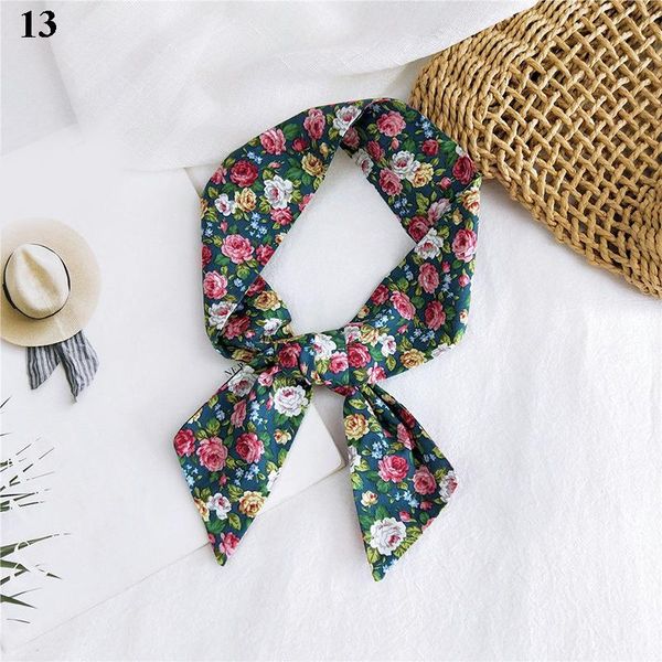 

floral print bohemian ribbons thin long scarf small headband scarves bag wrist belt neckerchief cotton scarves hair scarf q jllkgs