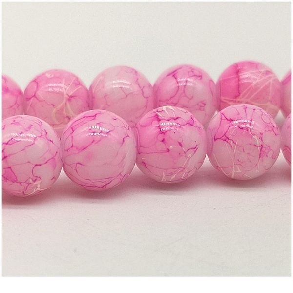 

wholesale 4/6/8/10mm pull white silk glass beads loose spacer beads painted charm for jewellery making diy bracelet&neck qylkzs