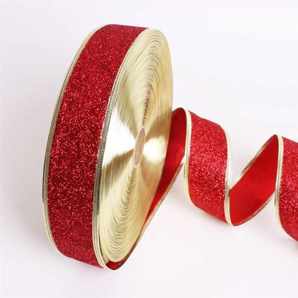 

200cm tree glitter ribbons party supply xmas bow ribbon christmas decorations for home