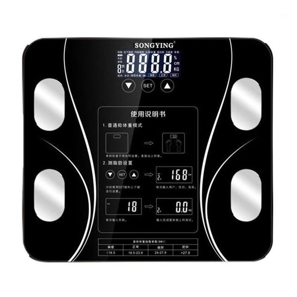 

contact button bathroom weight scale lcd smart body balance electronic scales clever bmi body scale1