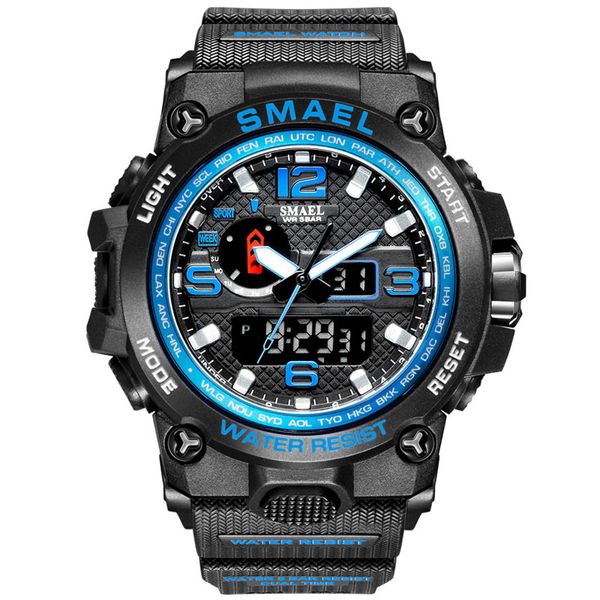 

birthday gift 2021 new 51mm smael quartz ditigal mens watch high school student mens watches blue inner sport watches a05b1, Slivery;brown