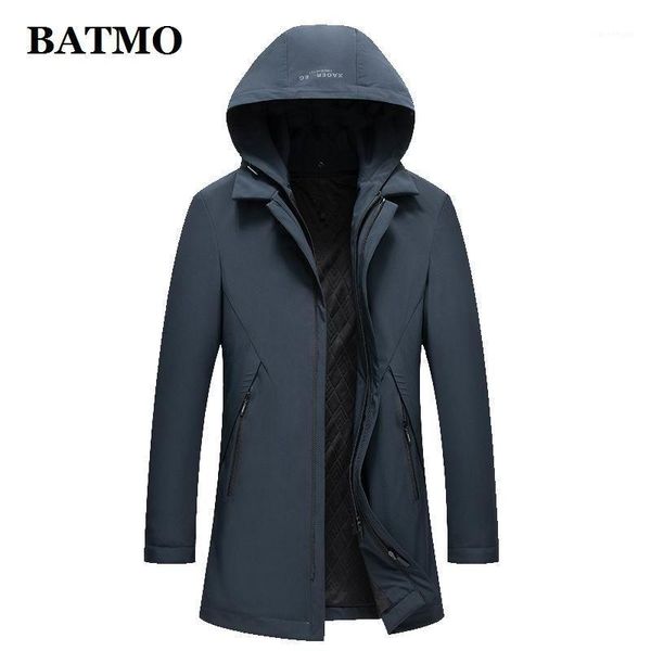 

batmo 2020 new arrival autumn hooded trench coat men,men's hooded jackets ,plus-size 820011, Tan;black
