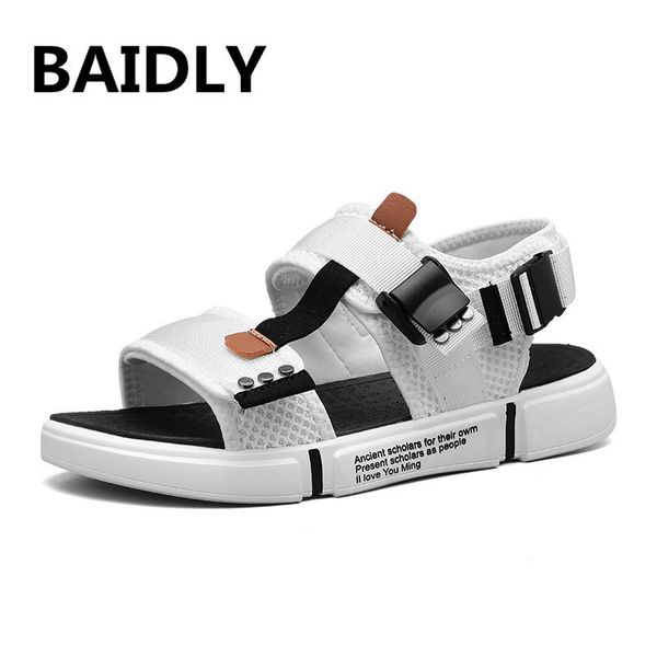 

men outside sandals casual house shoes men beach sandals massage comfortable outdoor mens footwear men's slippers t200420, Black