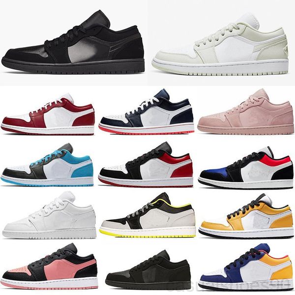 

low 1 1s jumpman basketballs shoes unc og sp travis scotts black toe pine green triple black white men women trainers sneakers ls6y