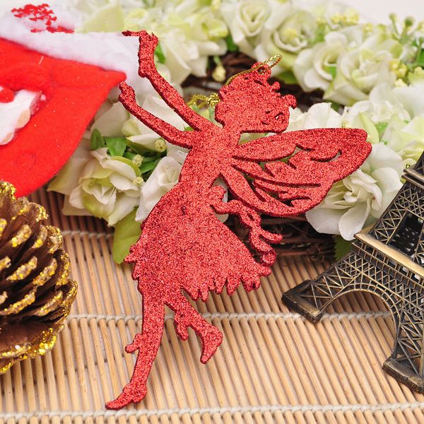 

2021 size five shape 14x9cm decorations angel xmas supplies colors ornament glitter powder christmas tree pendant 10g new