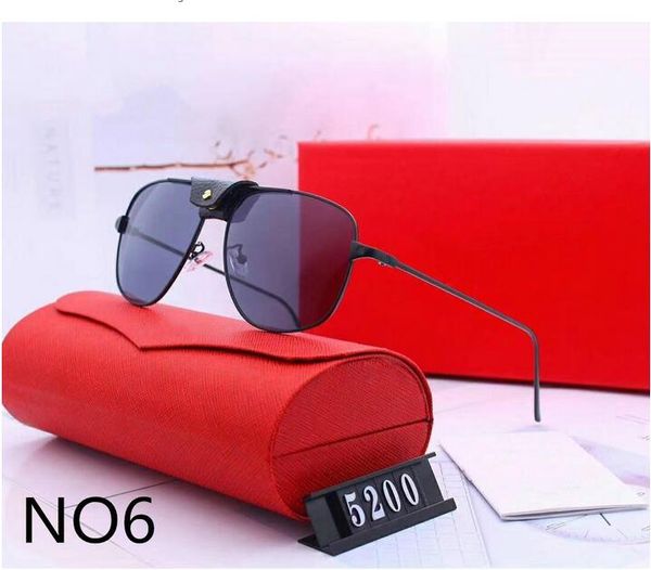 

mens woman designer sunglasses luxury sunglasses designer glass adumbral glasses uv400 model 5200 6 colors optional with box, White;black