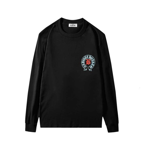 

2020 chao brand autumn winter ch crosin long sleeve t-shirt backing shirt men's and women's sanskrit horseshoe printing loose swea