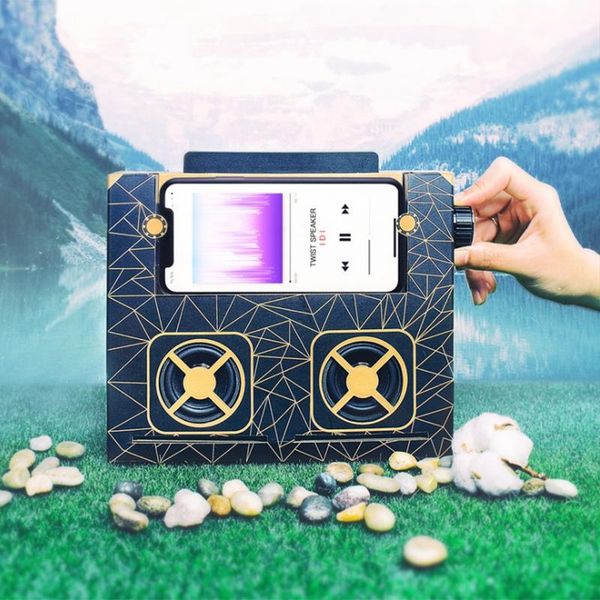 

deskcreative induction retro small stereo mobile phone bracket smart speaker