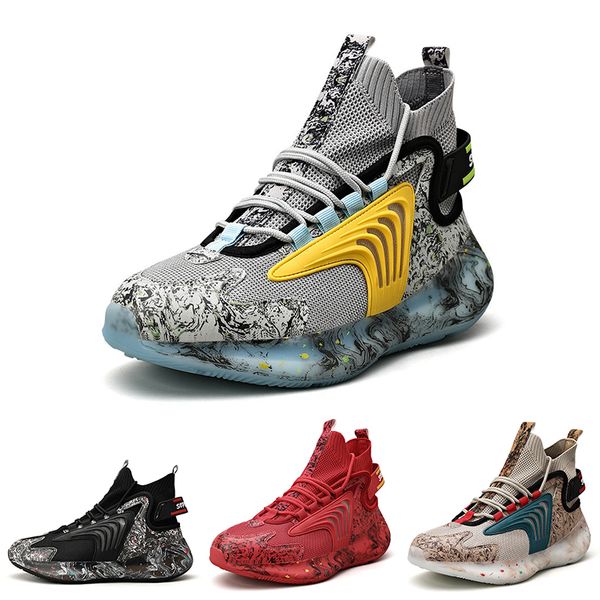 

non-brand men sport shoes black red white gray blue splash ink mens trainer fashion sports sneaker 40-47