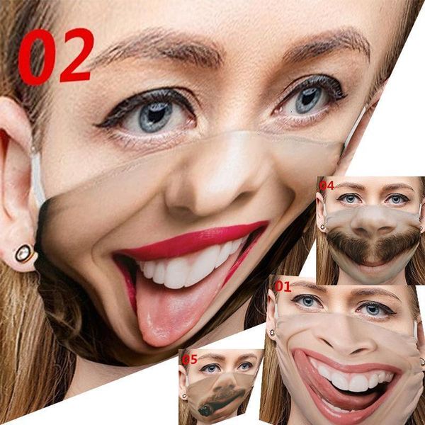 

expressions designer face black facial mask personality funny trade cross-border dustproof cotton printed masks