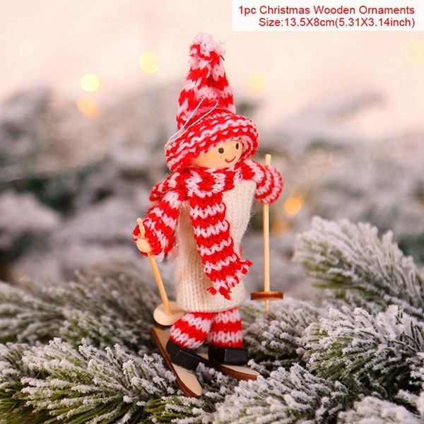 

fengrise cute angel doll girl ski pendant christmas tree decorations for home wooden christmas tree ornaments xmas gift for kids jllnsd