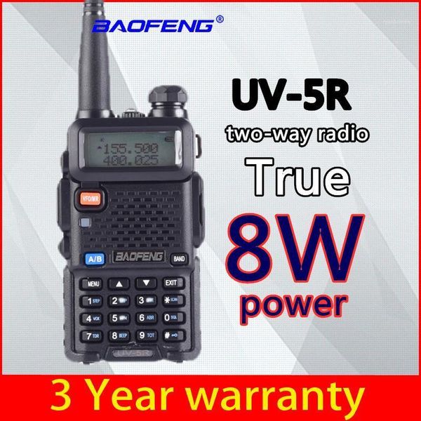 

walkie talkie baofeng uv 5r 8w true high powerful two way radio cb ham portable 10km long range uv-5r 8 watts hunting1