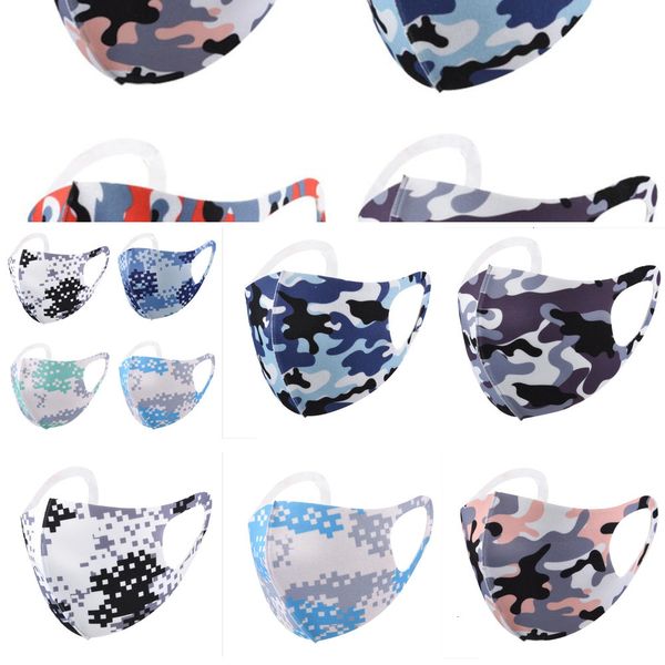 

mask stock funny camo face cover reusable washable mouth face masks camouflage sponge mask anti