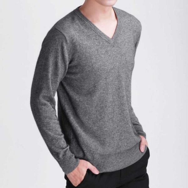 

male o-neck v-neck cashmere sweater pullover loose sweater male autumn and winter basic solid color1, White;black