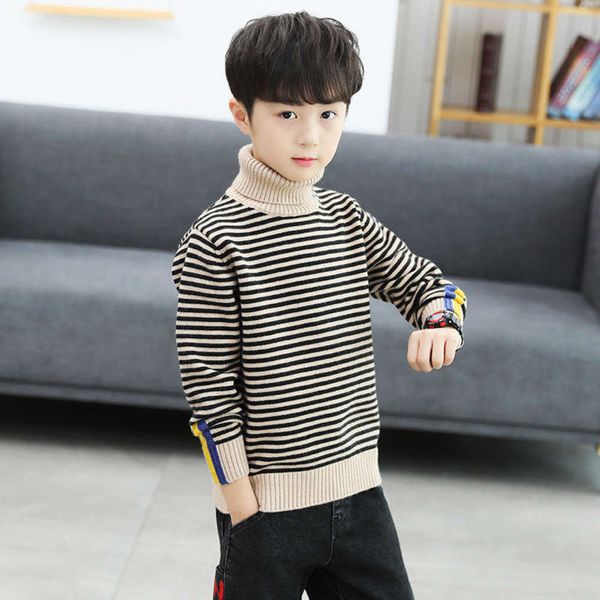 

plush thickened wear, boys' sweater, pullover, autumn winter wear 2020 new middle and small children's korean sle high e8er, Blue
