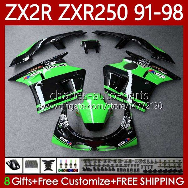 Комплект для тела для Kawasaki Ninja ZXR-250 ZX 2R 2 R R250 ZXR 250 ZXR250 1991 1992 1993 1993 1995 1996 1997 1997 1998 85NO.78 ZX-R250 ZX-2R ZX2R 91 92 93 94 95 96 97 98 Сток