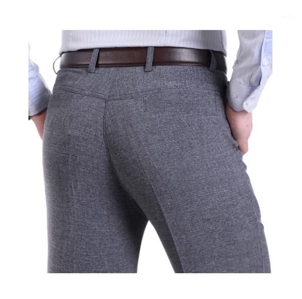 

2018 autumn fashion men casual slim fit pants suit business straight men's trousers1, Black