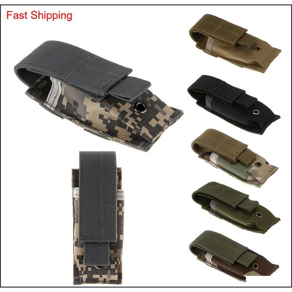 

molle single pistol mag magazine pouch flashlight/tool knife sheath cartridge clip holster belt holder multi-color optional z0vct