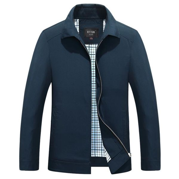 

men's jackets solid color men fashion windbreaker casual male slim fit turn-down collar coats plus size m~3xl, Black;brown
