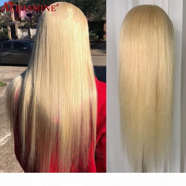 

613 blonde lace front wig human hair remy brazilian pre plucked hairline blonde wig 150% 180% density lace front human hair wigs, Black;brown
