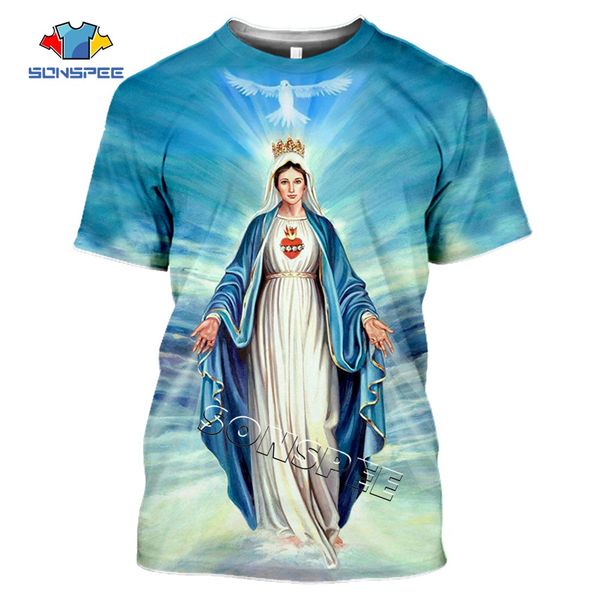 

men movie pulp fiction poster virgin mary 3d print shirts comics oversized horror men clothing