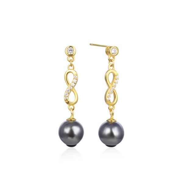 

diamond crystal twisted drop earrings fashion luxury designer black pearl pendant s925 sterling silver stud earrings for woman girls gift, Golden;silver