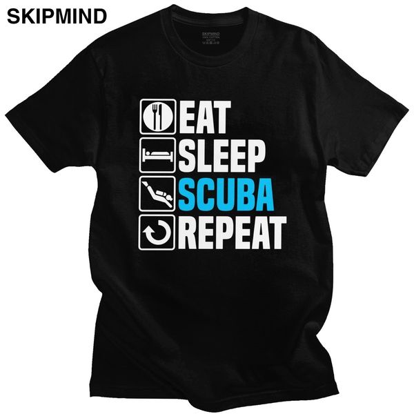

funny eat sleep scuba diving t shirt for short sleeved leisure diver t shirt loose fit tee tshirt merch gift sport hooded sweatshirt hoodie