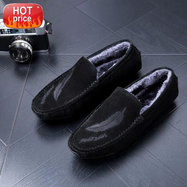 

2020 autumn and winter new men's cotton shoes loafers moccasins soft men's outdoor casual shoes lightweight driving shoes38-45 #sc