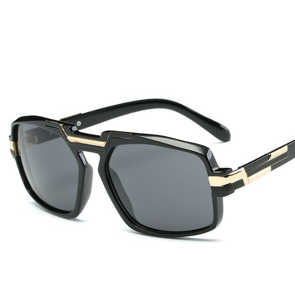 

style big frame mens sunglasses fashion trendy network same style sunglasses decorative flat glasses, White;black