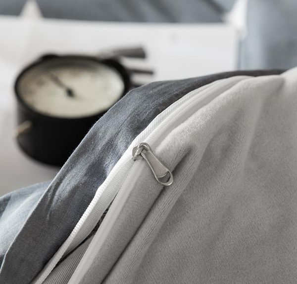 

coon/flannel bedding set gray geometric paern duvet cover solid flat sheet soft winter fleece bed set qu jllisd ladyshome