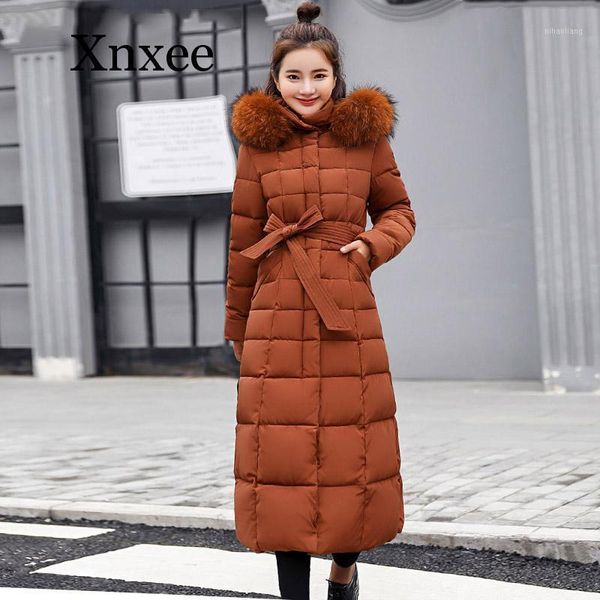 

women's down & parkas cotton solid full pockets zippers female long coat women winter jacket padded warm thicken ladies parka womens ja, Black