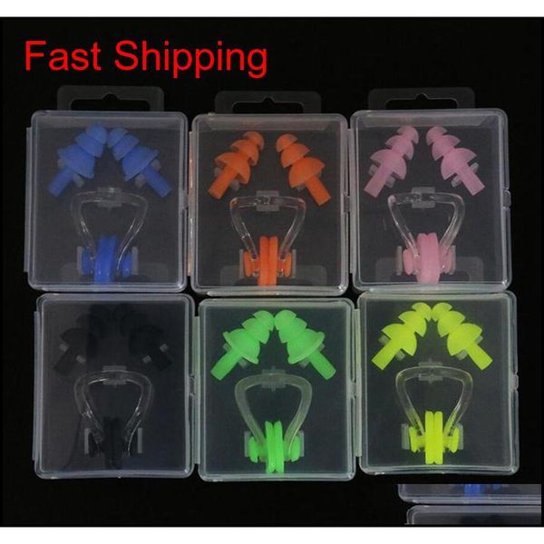 

swimming sports used soft comfortable earplugs nose clip swimming nose clip earplugs set swimming equipment earplugs xejek