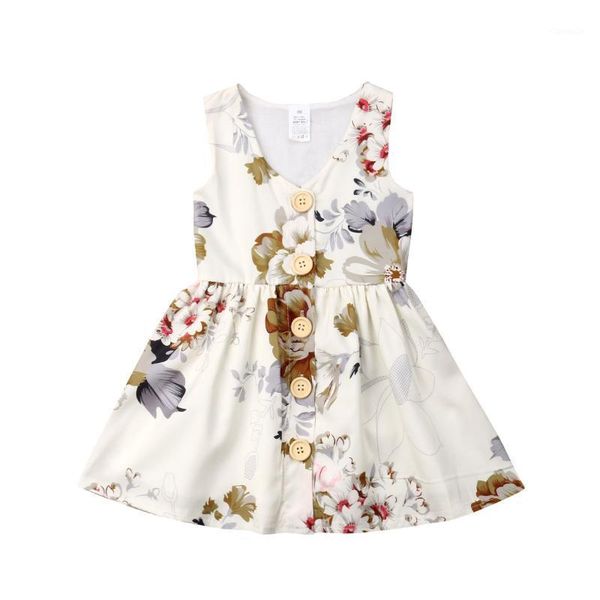 

girl's dresses est toddler baby girl summer sleeveless floraln party dress princess pageant kid clothes1, Red;yellow