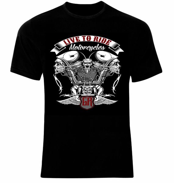 

2019 fashion short sleeve motorrad biker rocker tattoo live to ride all sizes men hoodie designers t shirts sweatshirt