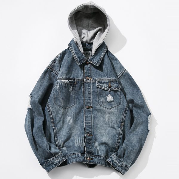 

2018 new jacket men casual solid slim fit jacket autumn mens denim jacket fashion brand mens coat plus size m-5xl quality, Black;brown